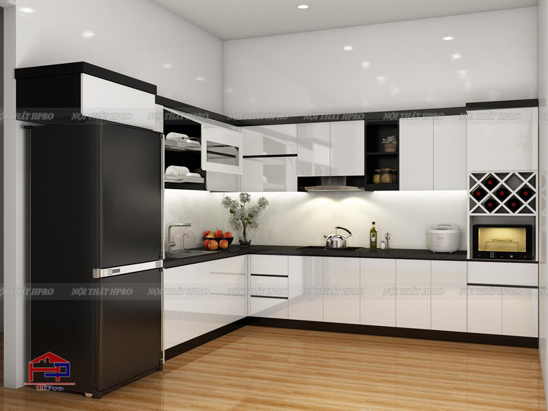 Tủ bếp gỗ acrylic: Tủ bếp gỗ acrylic sẽ làm cho không gian bếp của bạn trở nên ấm cúng và sang trọng hơn. Với vẻ đẹp tự nhiên của gỗ và tính năng chống trầy xước của acrylic, tủ bếp gỗ acrylic là một sự lựa chọn lí tưởng cho không gian nấu ăn của bạn.