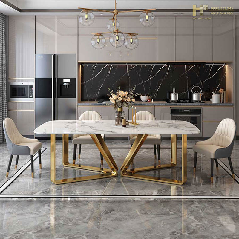 Điểm danh 20 mẫu bàn ăn mặt đá hiện đại, sang trọng mà chị em nào cũng muốn sở hữu