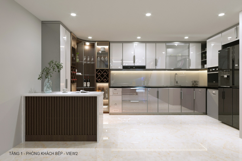 Địa chỉ thi công tủ bếp cánh kính uy tín, chất lượng tại Hà Nội