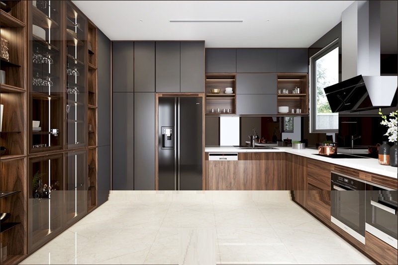 Khách hàng cần lựa chọn địa chỉ thi công tủ bếp gỗ óc chó nhiều kinh nghiệm