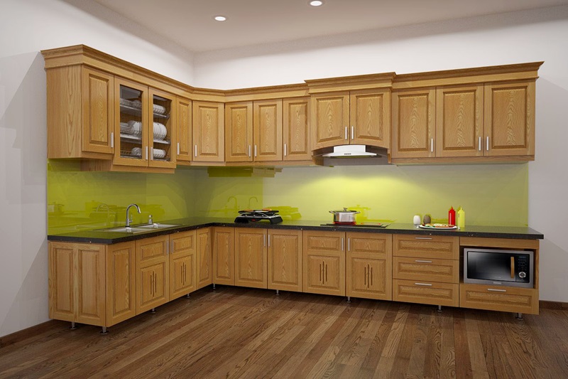 Hypo - địa chỉ thi công tủ bếp gỗ sồi mỹ đẹp