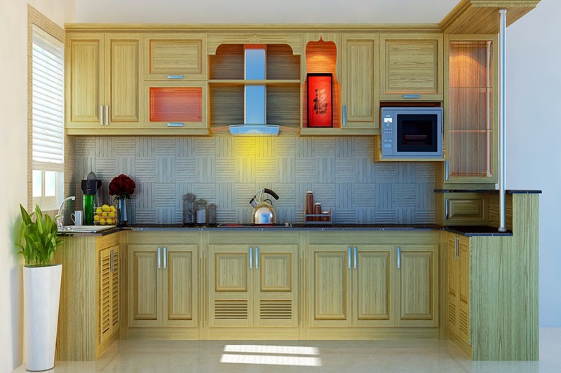 Báo giá thi công tủ bếp gỗ sồi mỹ tại nội thất Hypo