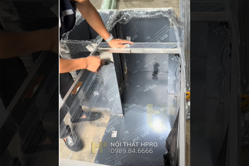 Bí quyết gia công khung đỡ chậu rửa âm toàn phần vững chắc cho tủ bếp inox