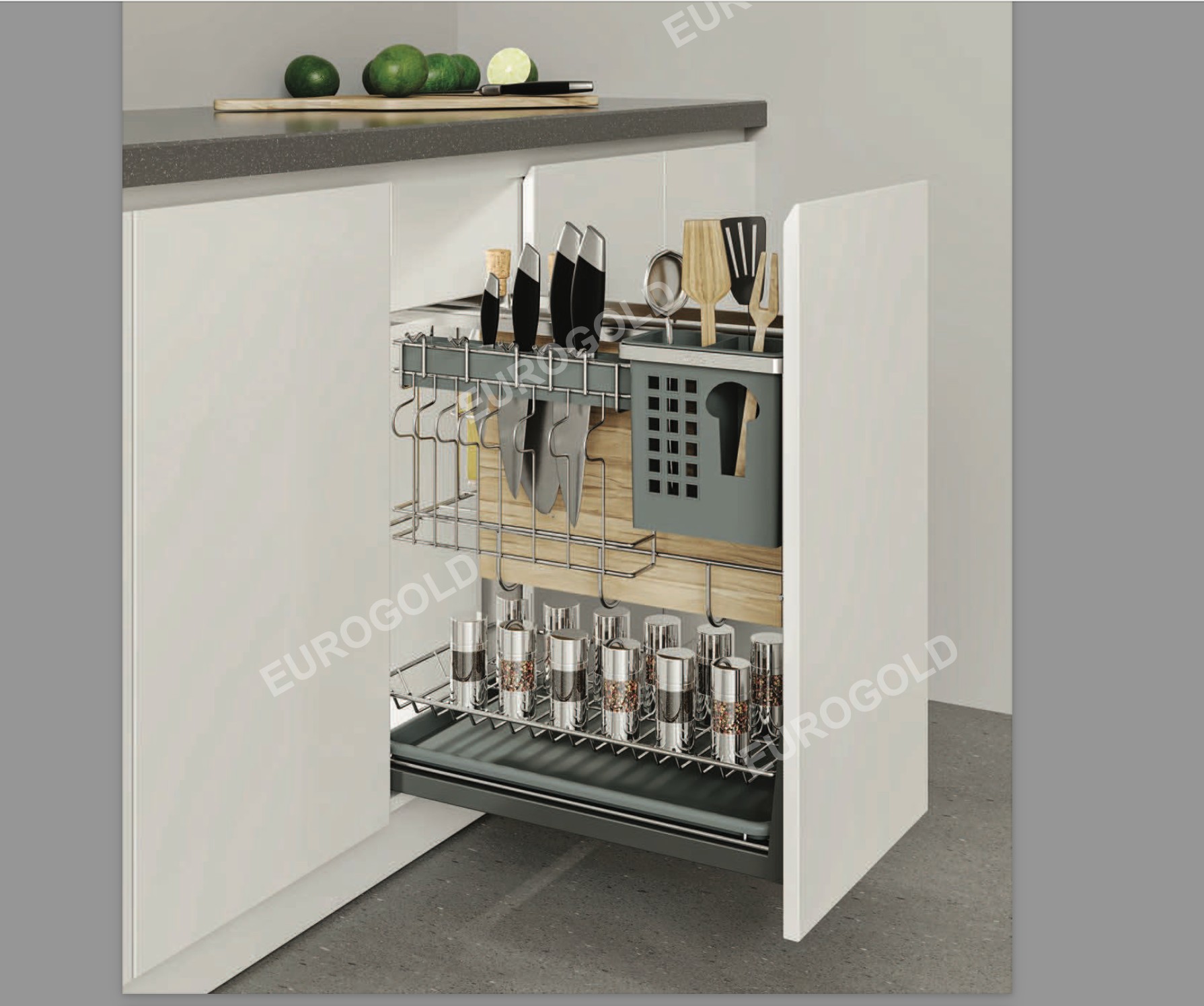 Giá dao thớt nhập khẩu Eurogold EPD5235 nan dẹt inox304 mờ cao cấp