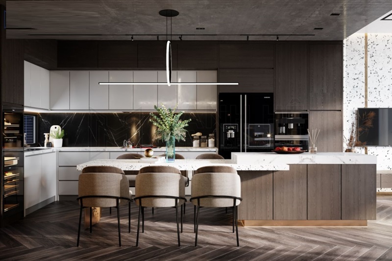            Cánh tủ bếp Laminate có khả năng chống nước và xước tốt