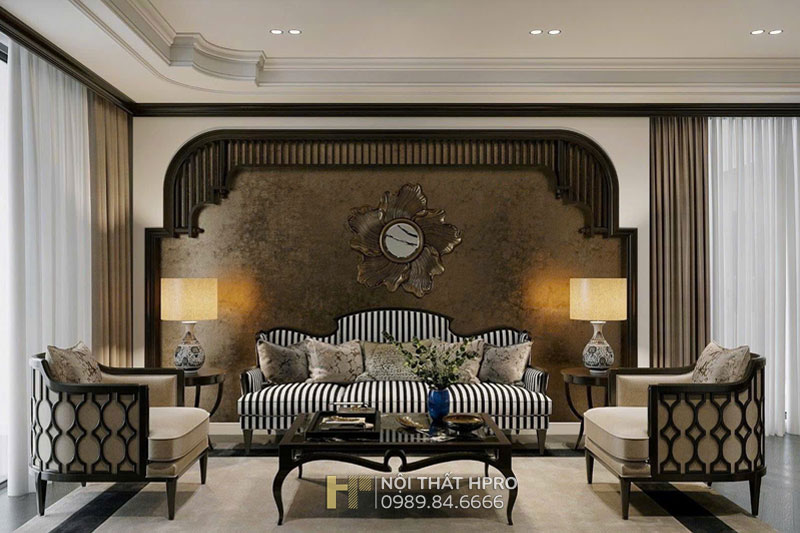 Mẫu thiết kế nội thất phong cách Indochine cho căn hộ 3 ngủ 120m2 Mẫu thiết kế nội thất phong cách Indochine cho căn hộ 3 ngủ 120m2