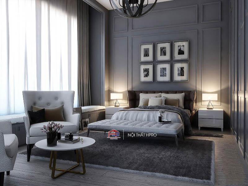Hpro xin giới thiệu 10 mẫu thiết kế phòng ngủ màu xám nhẹ nhàng, vẻ đẹp đầy mê hoặc