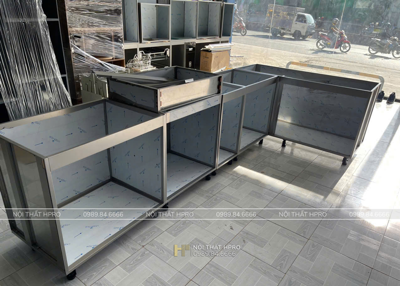 Khung thùng tủ bếp inox 304 sau khi gia công