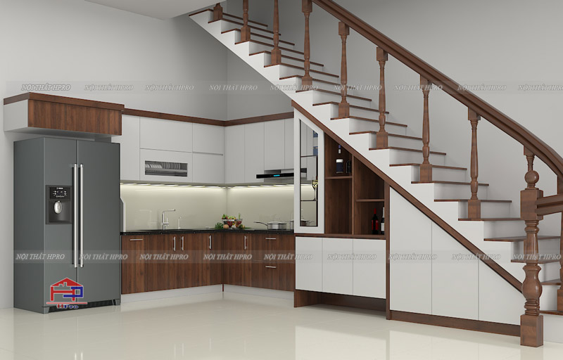 Tủ bếp Laminate TBLM02 nhà anh Kiên - Lạng Sơn