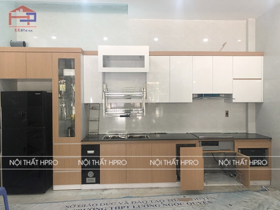 Ảnh thực tế tủ bếp cô Hiền - Sông công kèm phụ kiện