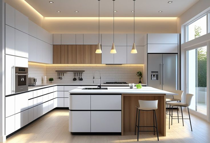 Mẫu 8: Mẫu thiết kế cánh kính khung inox