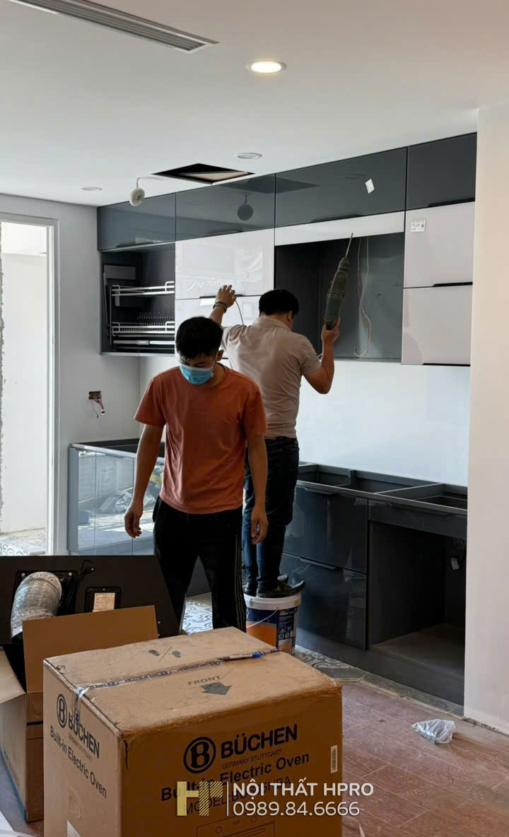 tủ bếp cánh kính tbck03