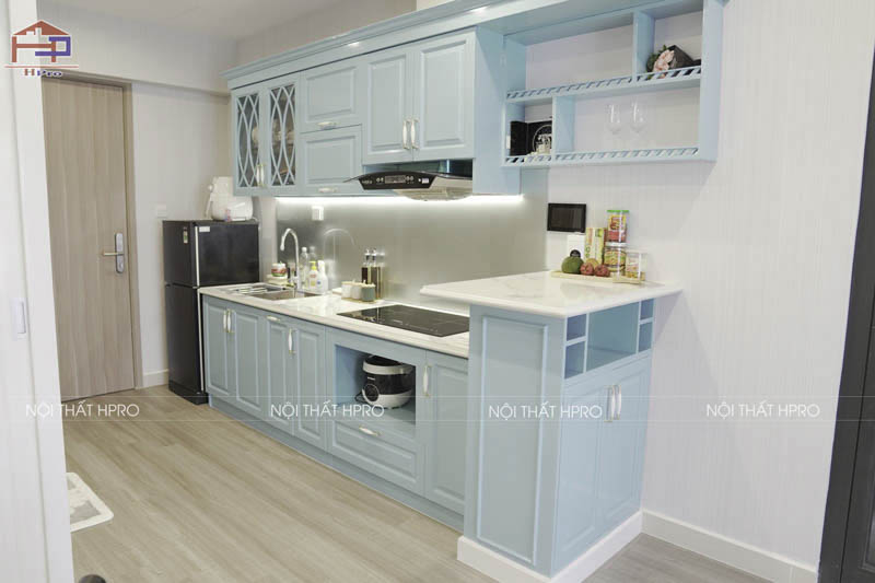 Cùng nội thất Hpro tìm hiểu mẫu tủ bếp có quầy ba đẹp, hiện đại ấn tượng