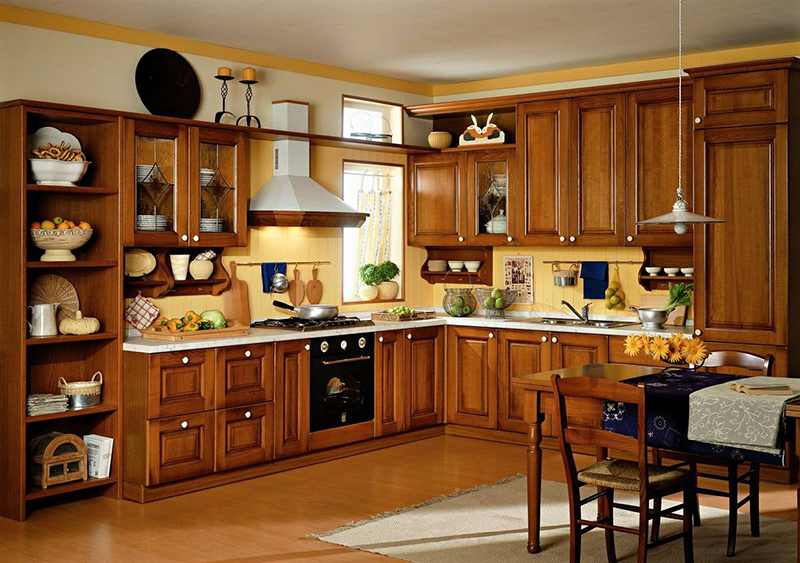 Mẫu 6: Tân cổ điển nhẹ: cánh panel + tay nắm đồng