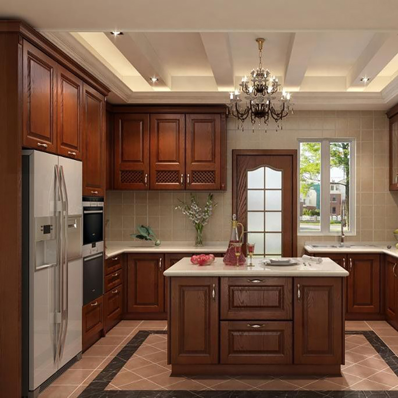 Mẫu 10: Chữ U kết hợp đảo nhỏ ở giữa