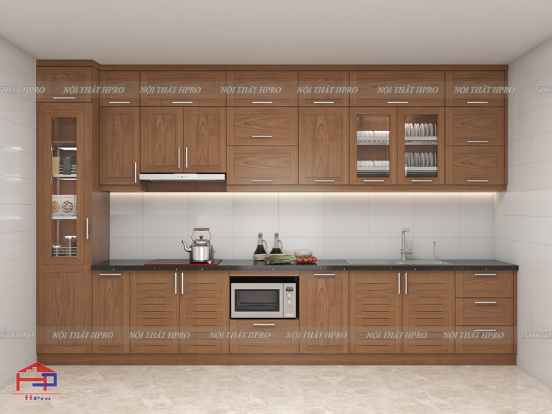 Địa chỉ thi công tủ bếp gỗ sồi Mỹ uy tín, giá tốt ở Hà Nội