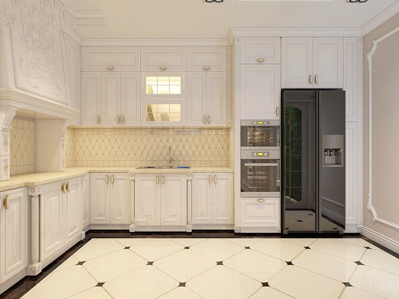 Giải đáp: Tủ bếp gỗ tân cổ điển có tốt và bền không? 