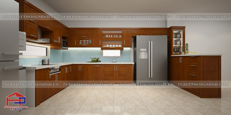 Tủ bếp gỗ xoan đào có tốt và bền không? Chuyên gia giải đáp