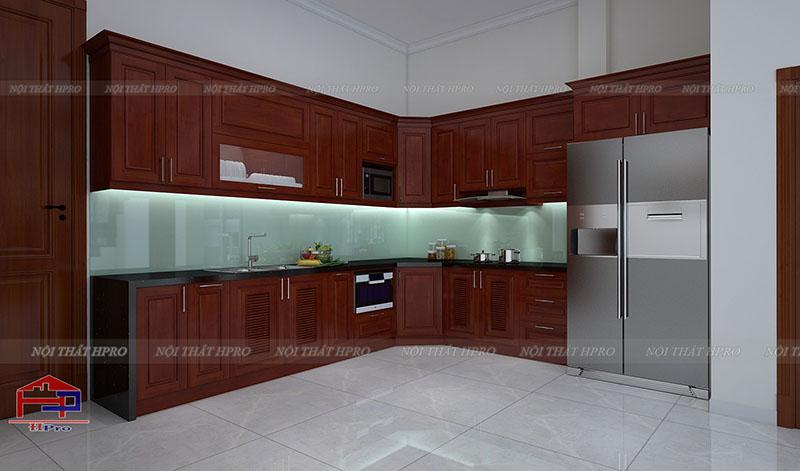 Tủ bếp gỗ xoan đào TBXD12 nhà chị Hà - Tp.Sơn La Tủ bếp gỗ xoan đào TBXD12 nhà chị Hà - Tp.Sơn La