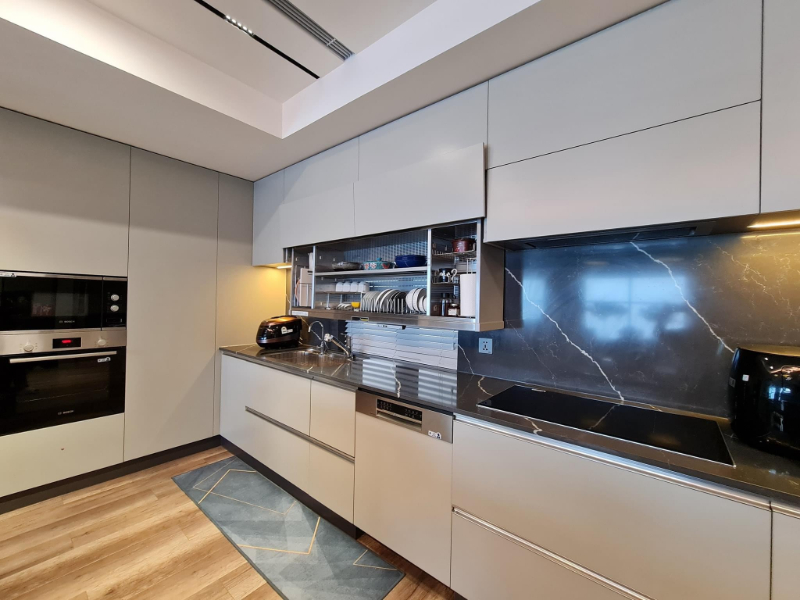 Tủ bếp hiện đại Acrylic sang trọng, dễ vệ sinh