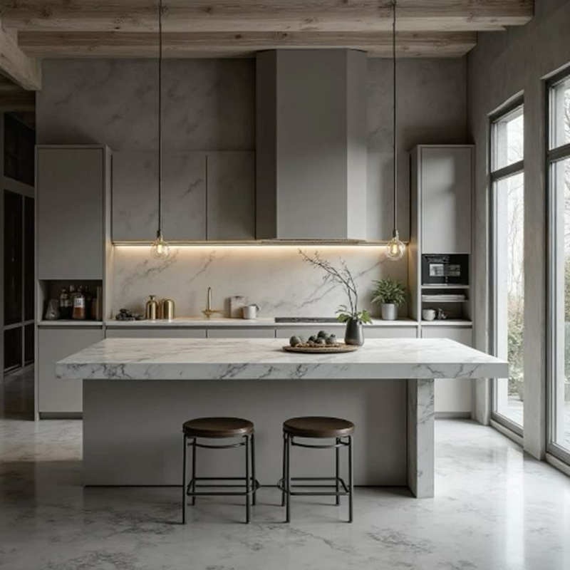 Mẫu 19: Vân đá xám và cánh phẳng