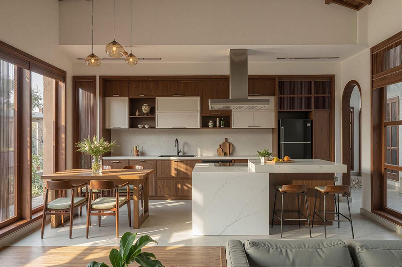 Tủ bếp gỗ công nghiệp với chi phí hợp lý