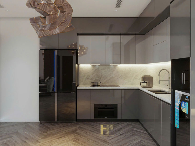 Tủ bếp Acylic TBAC219 nhà anh Vinh - Chung cư Royal City Tủ bếp Acylic TBAC219 nhà anh Vinh - Chung cư Royal City