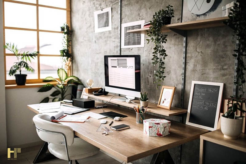 15+ mẫu bàn làm việc gỗ sồi Nga bền đẹp, hiện đại