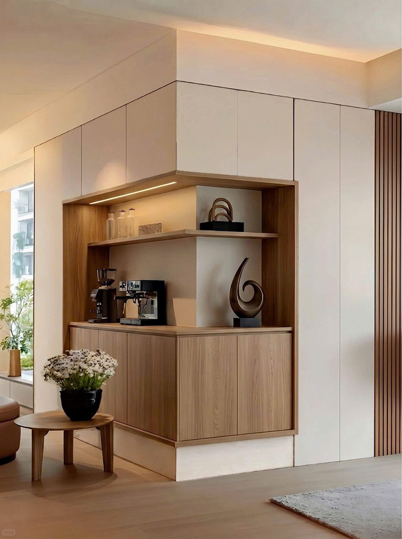 Kết hợp góc kệ trang trí nghệ thuật